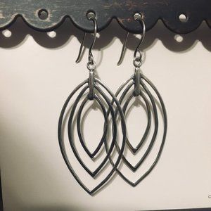 Silpada Sterling Silver Triple Leaf Earrings